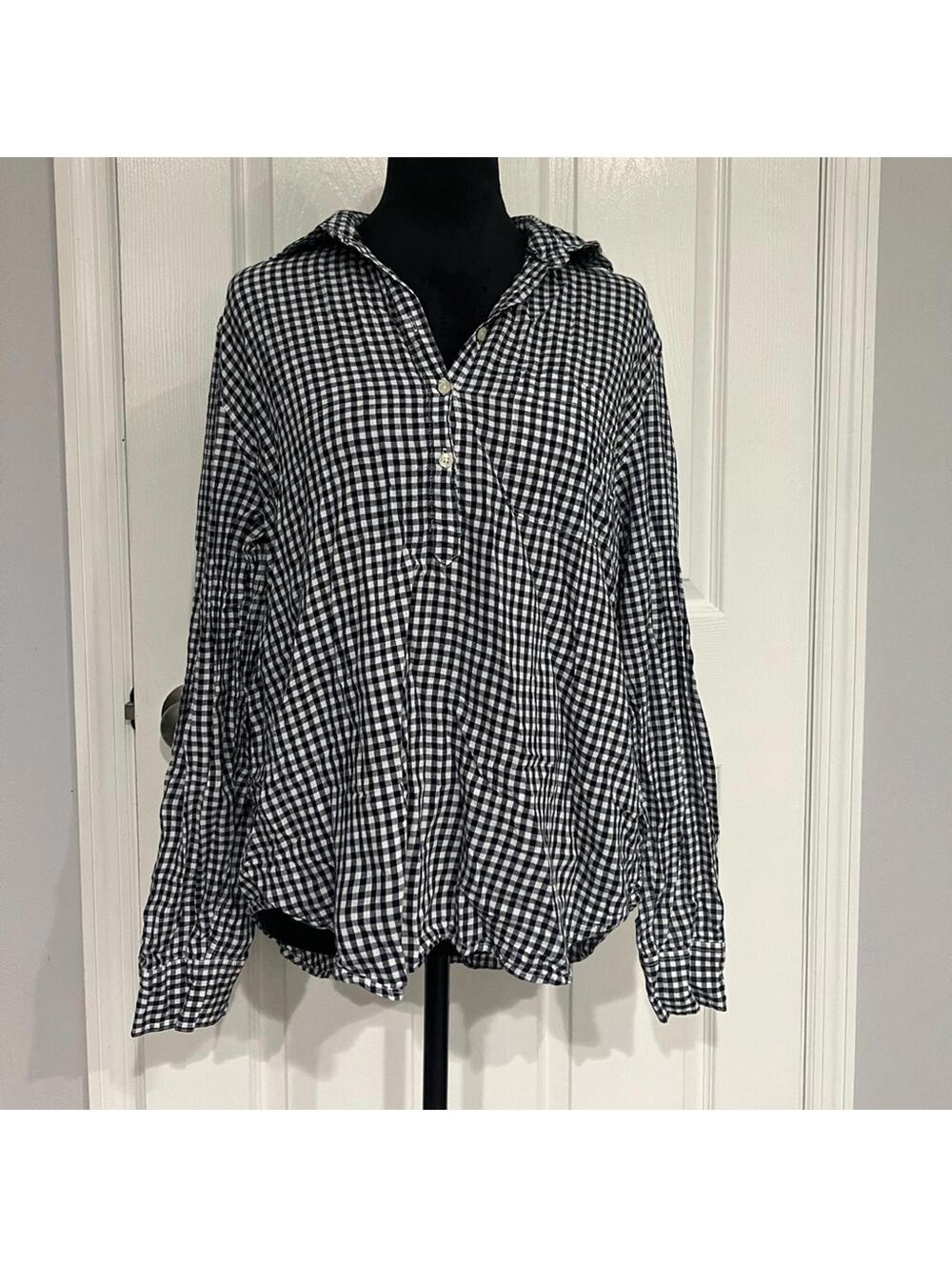 Women’s Long Sleeve Plaid Blouse | Aeropostale | Size Large